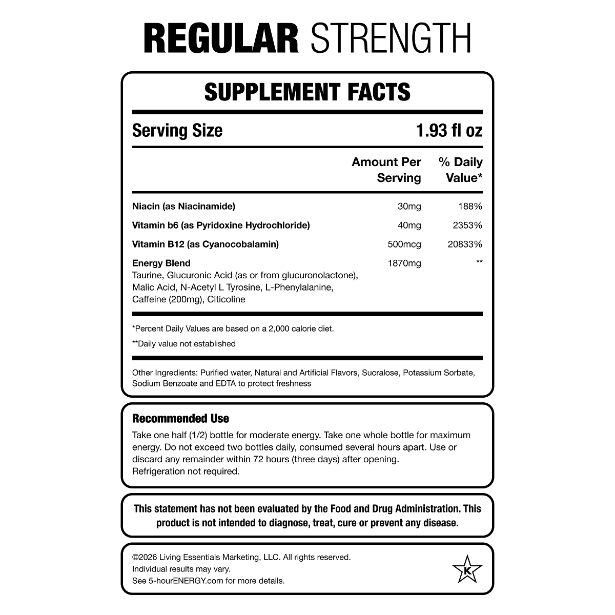 Grape Flavor Regular Strength 5-hour ENERGY Shots