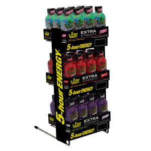 3 packs of 5-hour ENERGY  with rack.