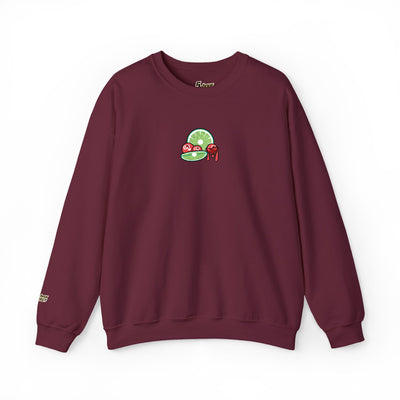 Cran-Lime Embroidered Sweatshirt