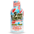 A 5-hour Energy shot in Firework Freeze flavor, featuring a patriotic red, white, and blue design with cherry, blue raspberry, and lime graphics.