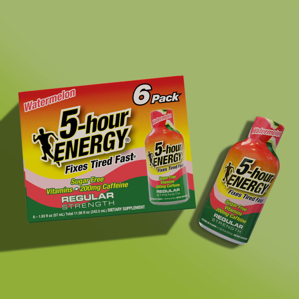 Watermelon Flavor Regular Strength 5-hour ENERGY Shots