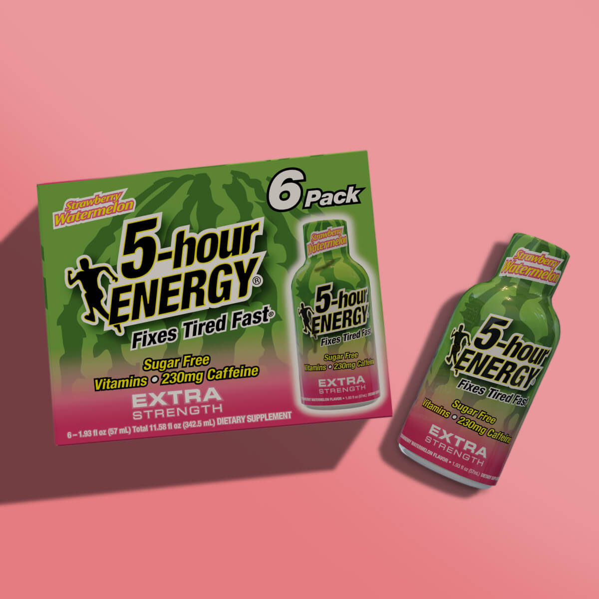 Strawberry Watermelon Flavor Extra Strength 5-hour ENERGY Shots