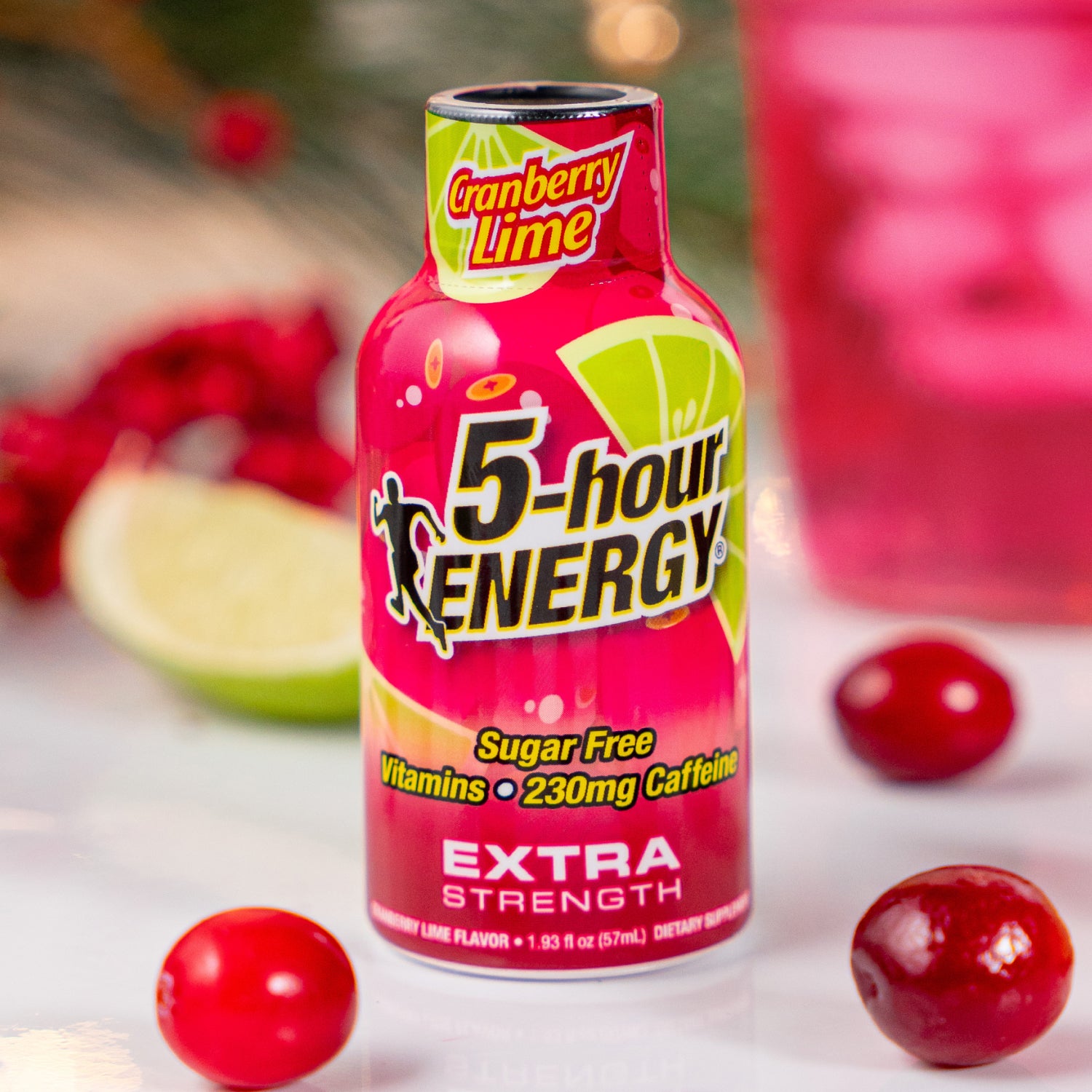 5-hour ENERGY Extra Strength Shots, Cranberry Lime Flavor, 1.93 Fl Oz, 12 Pack