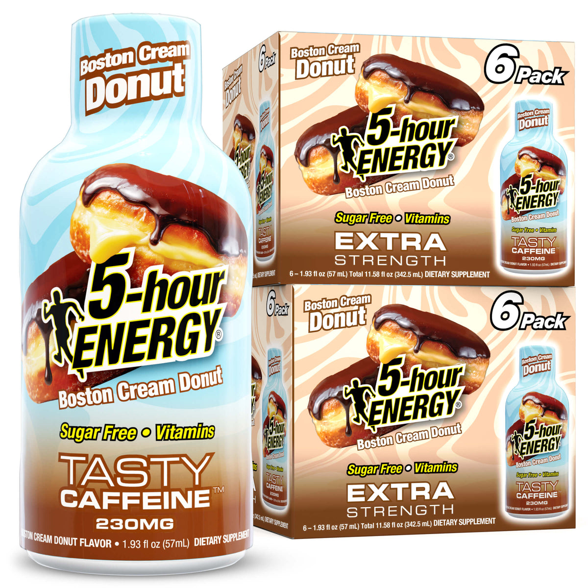 5-hour ENERGY Extra Strength Shots, Boston Cream Donut Flavor, 1.93 Fl Oz, 12 Pack