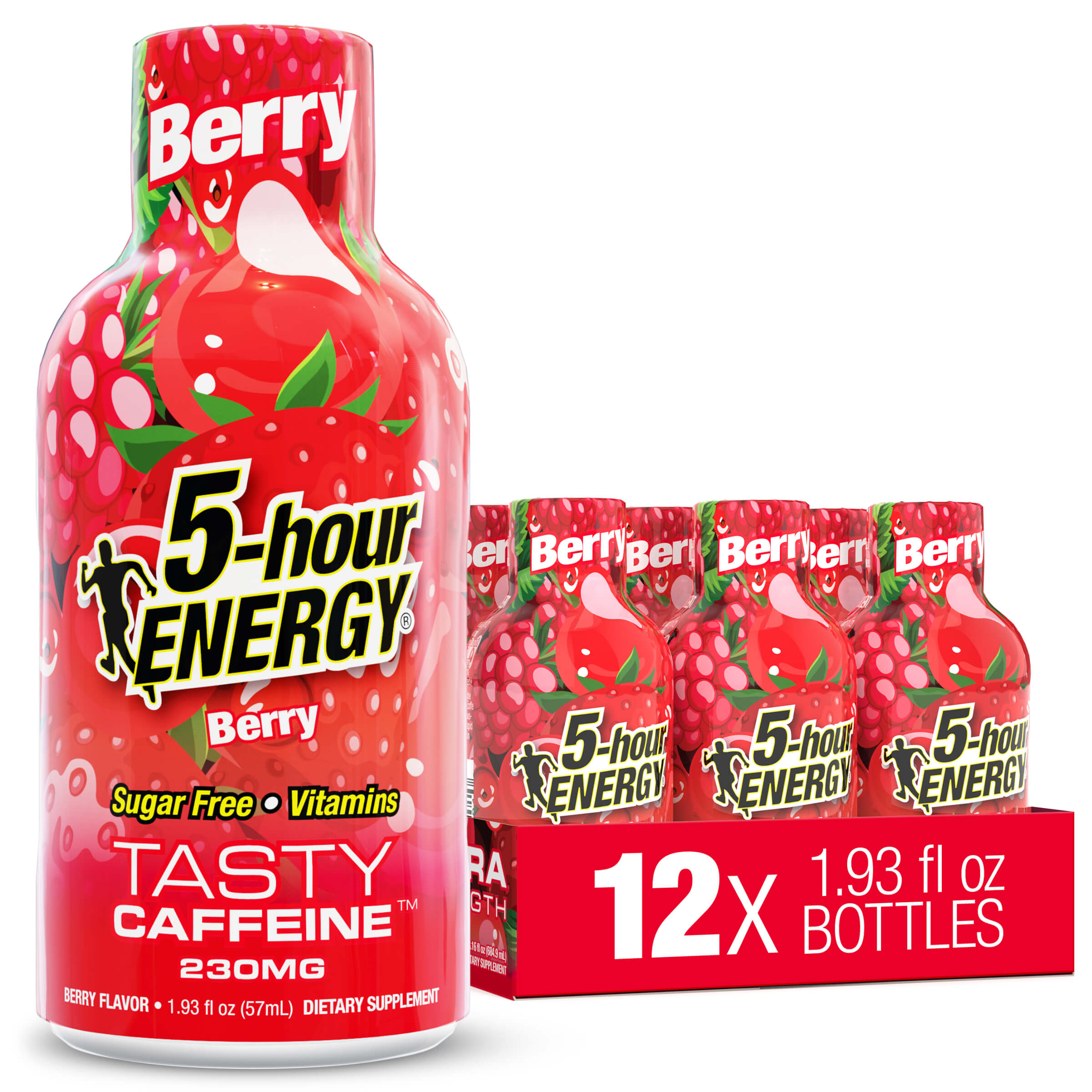 12 Pack Berry Flavor Extra Strength 5-hour ENERGY Shots – 5-hour
