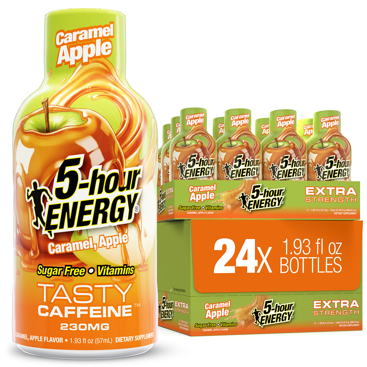 5-hour ENERGY Extra Strength Shots, Caramel Apple Flavor, 1.93 Fl Oz, 24 Pack