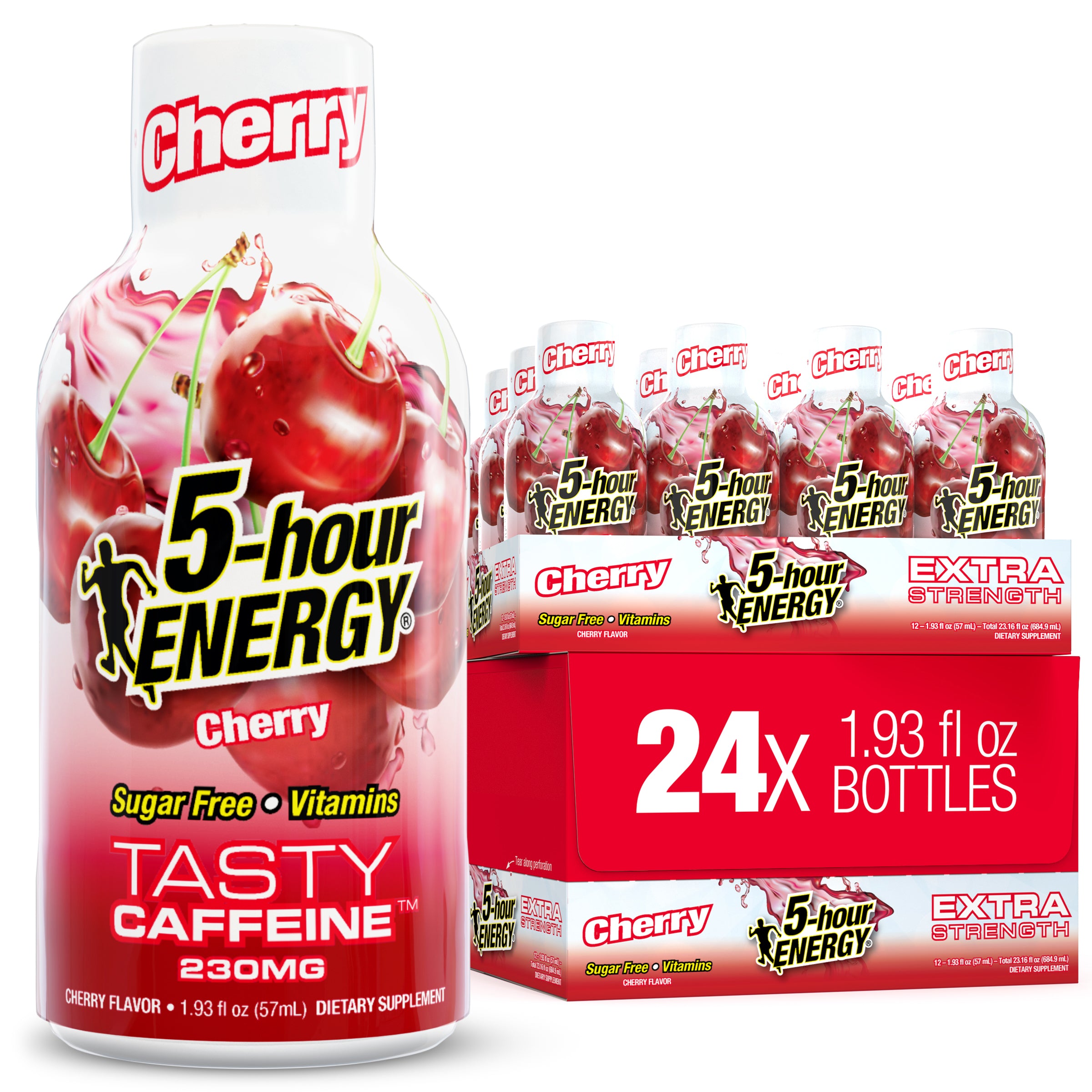 24 Pack 5-hour ENERGY Extra Strength Shots, Cherry Flavor Flavor, 1.93 Fl Oz