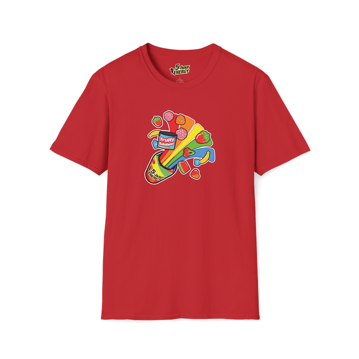 Fruity Rainbow Explosion Tshirt - Red
