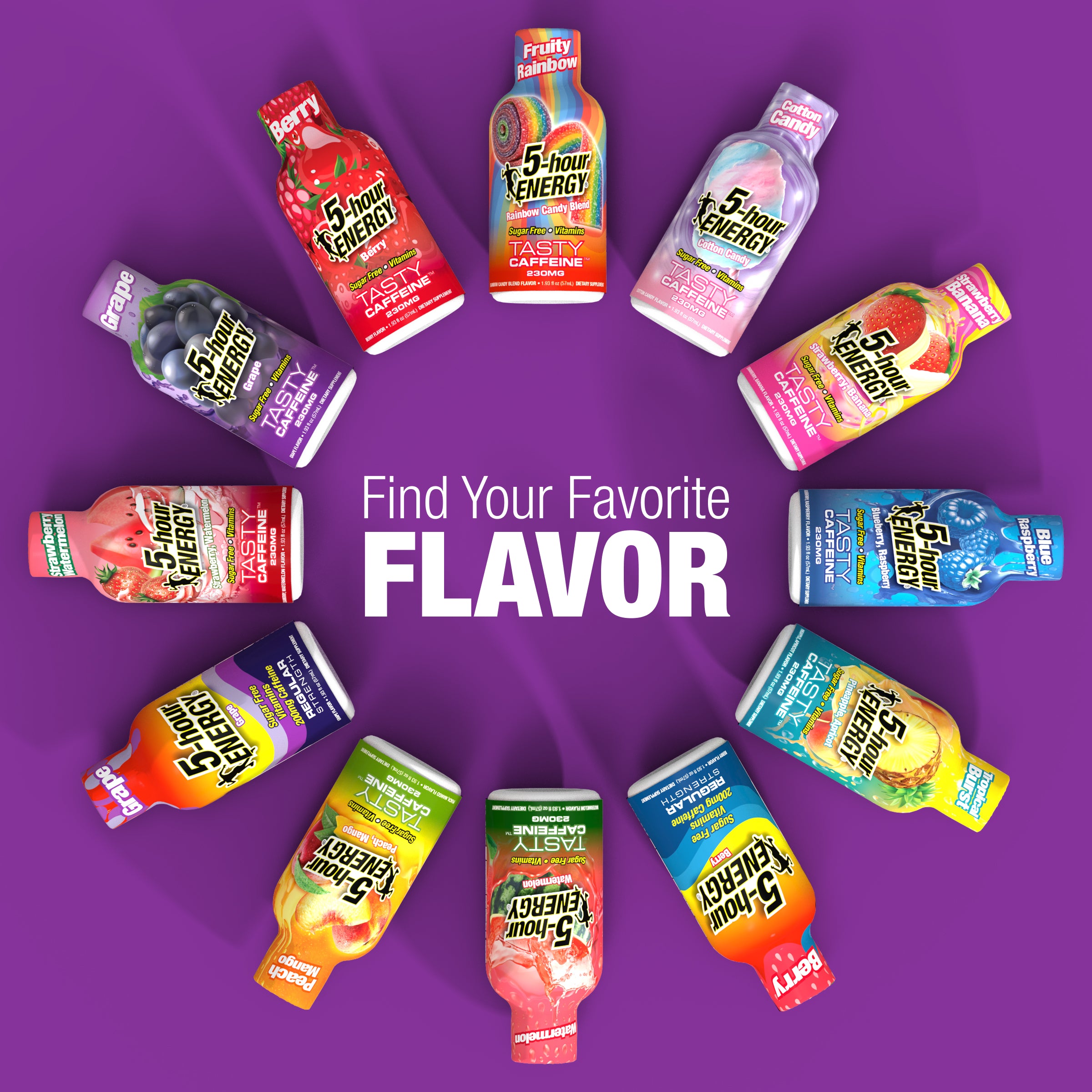 5-hour ENERGY Regular Strength Shots, Grape Flavor, 1.93 Fl Oz, 24 Pack