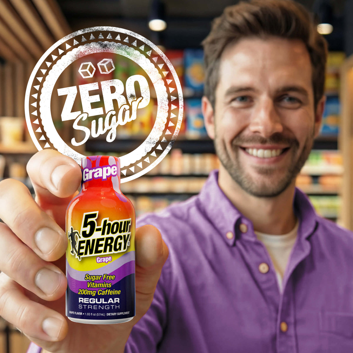 24 Pack 5-hour ENERGY Regular Strength Shots, Grape Flavor 1.93 Fl Oz