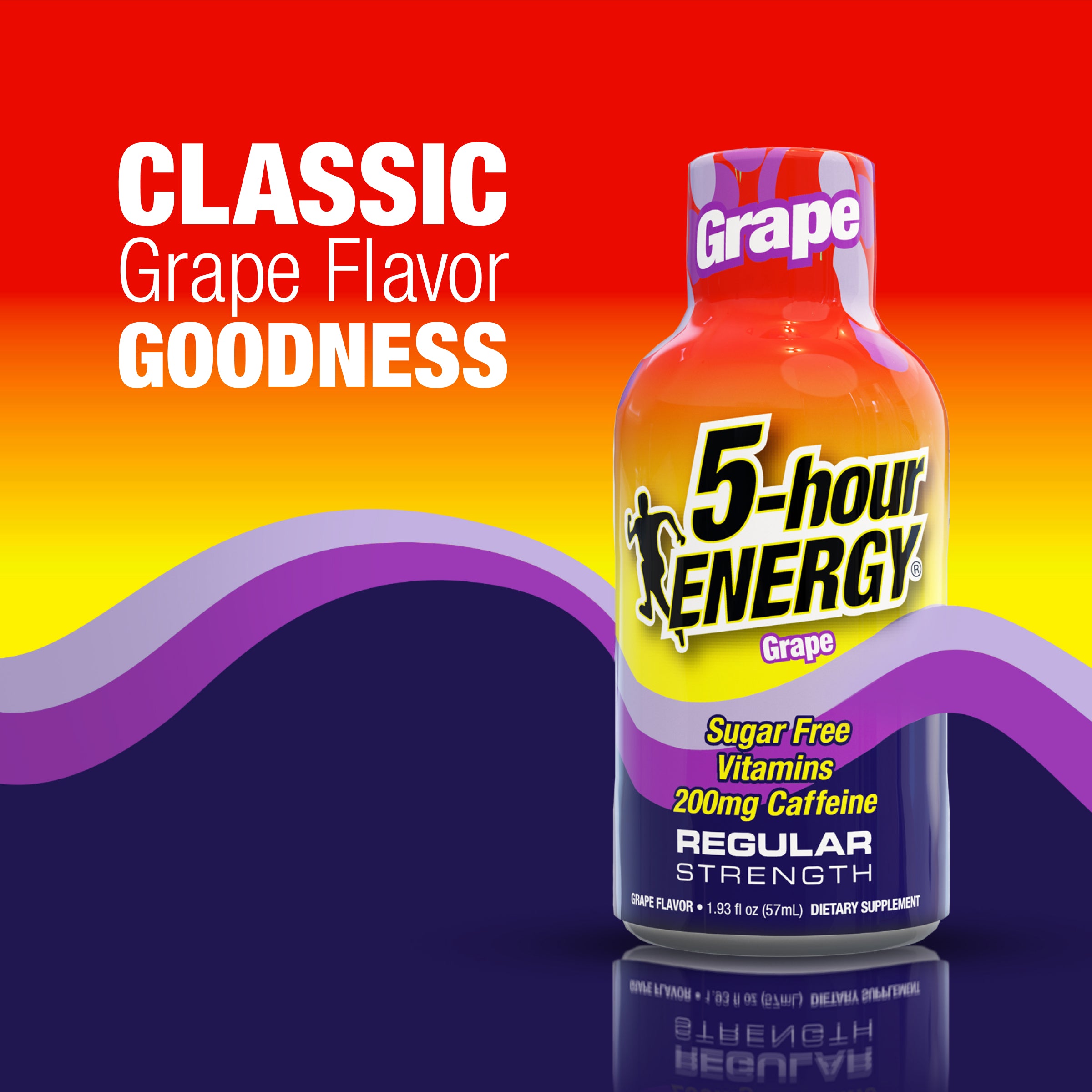 5-hour ENERGY Regular Strength Shots, Grape Flavor, 1.93 Fl Oz, 24 Pack