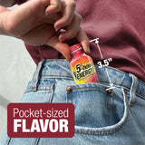 5-hour Energy drink bottle being placed in a pocket with text indicating 'Pocket-sized Flavor'.
