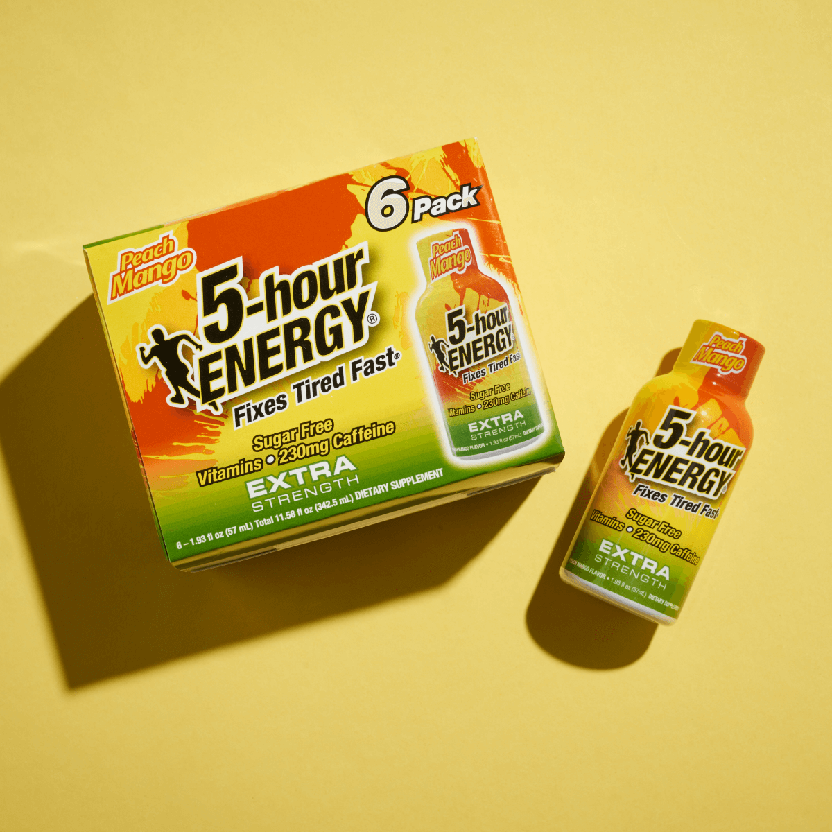 Peach Mango Flavor Extra Strength 5-hour ENERGY Shots