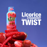 5-hour ENERGY Shot with licorice and strawberry flavor on a blue background