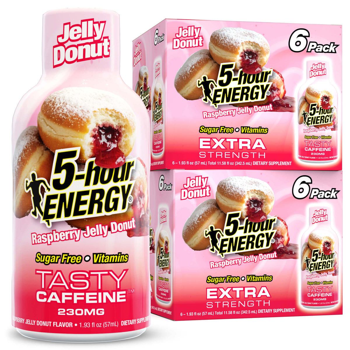 5-hour ENERGY Extra Strength Shots, Jelly Donut Flavor, 1.93 Fl Oz, 12 Pack