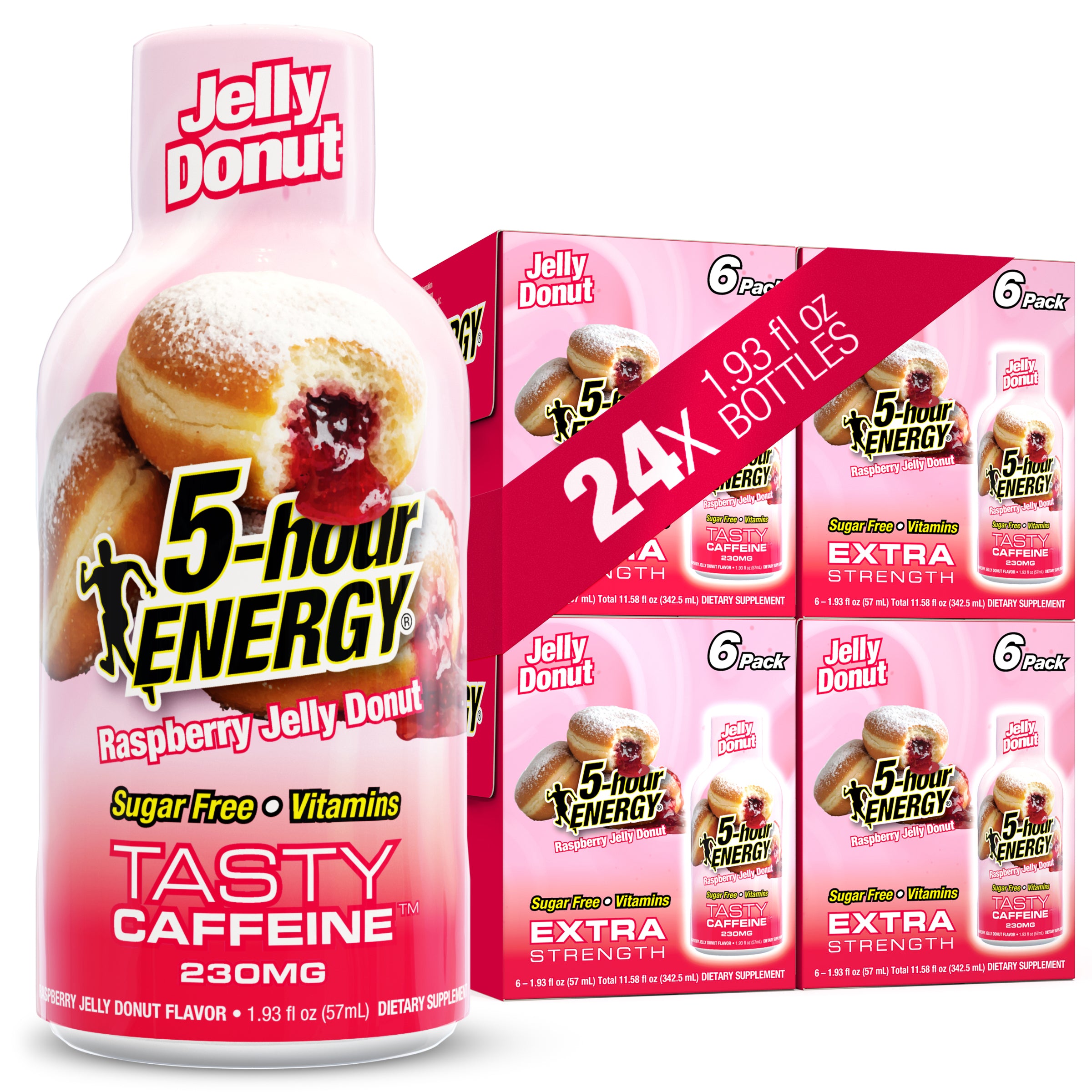 5-hour ENERGY Extra Strength Shots, Jelly Donut Flavor, 1.93 Fl Oz, 12 Pack