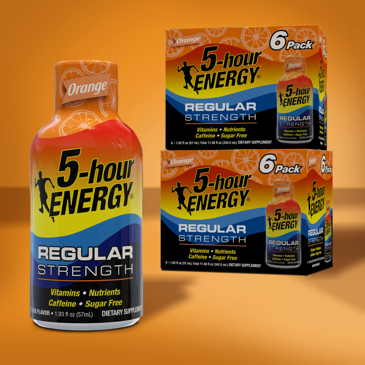 Orange Flavor Regular Strength 5-hour ENERGY Shots – 5-hour Energy