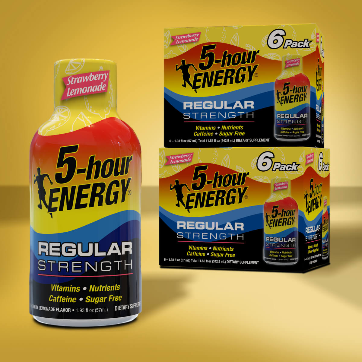 Strawberry Lemonade Flavor Regular Strength 5-hour ENERGY Shots