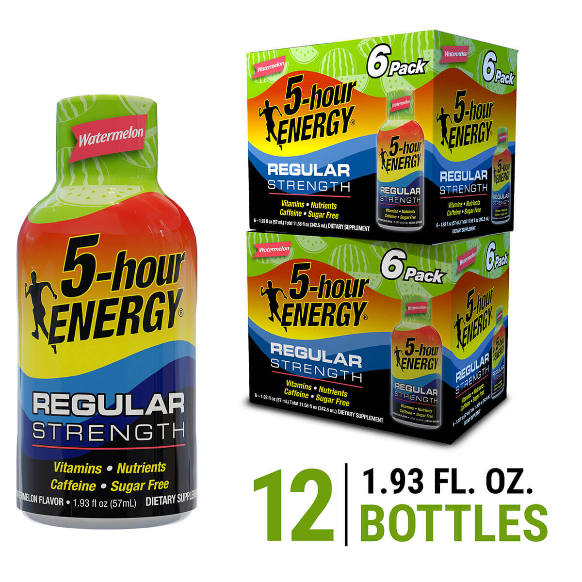 Watermelon Flavor Regular Strength 5-hour ENERGY Shots