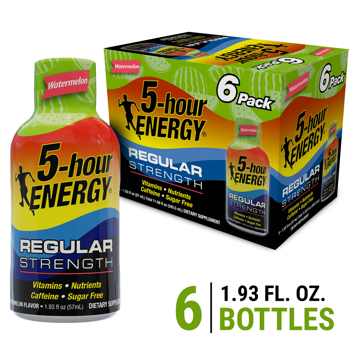 Watermelon Flavor Regular Strength 5-hour ENERGY Shots