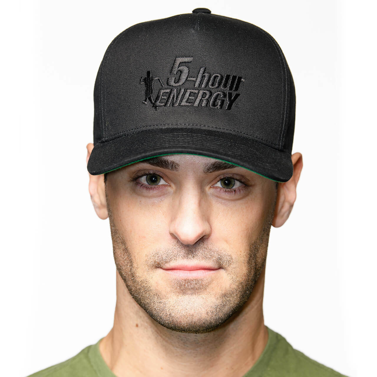 Baseball Cap with Black Logo