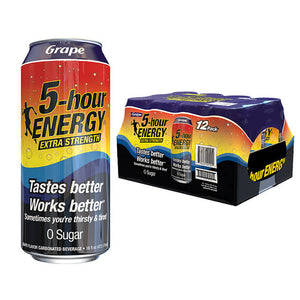5- hour ENERGY Extra Strength Grape 12 pack of 16 oz cans