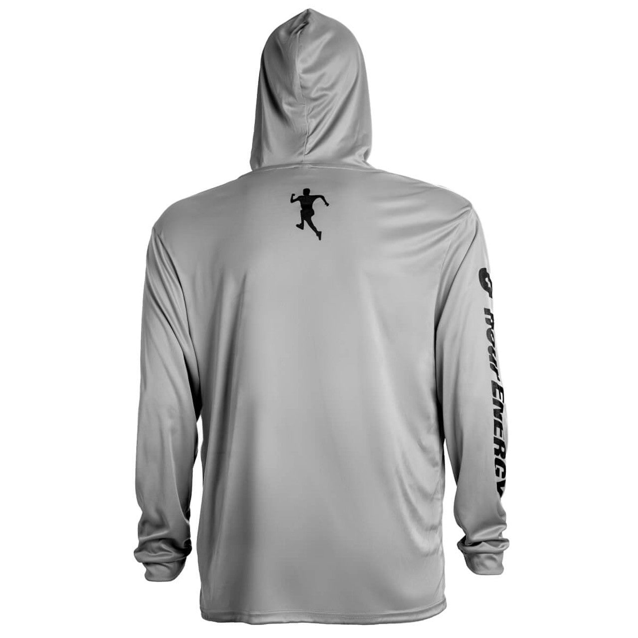 Gray Long Sleeve Hooded T-shirt